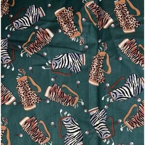 Golf Theme Cotton Fabric Animal Print Ladie’s Golf Bags by Fit to Print Yardage